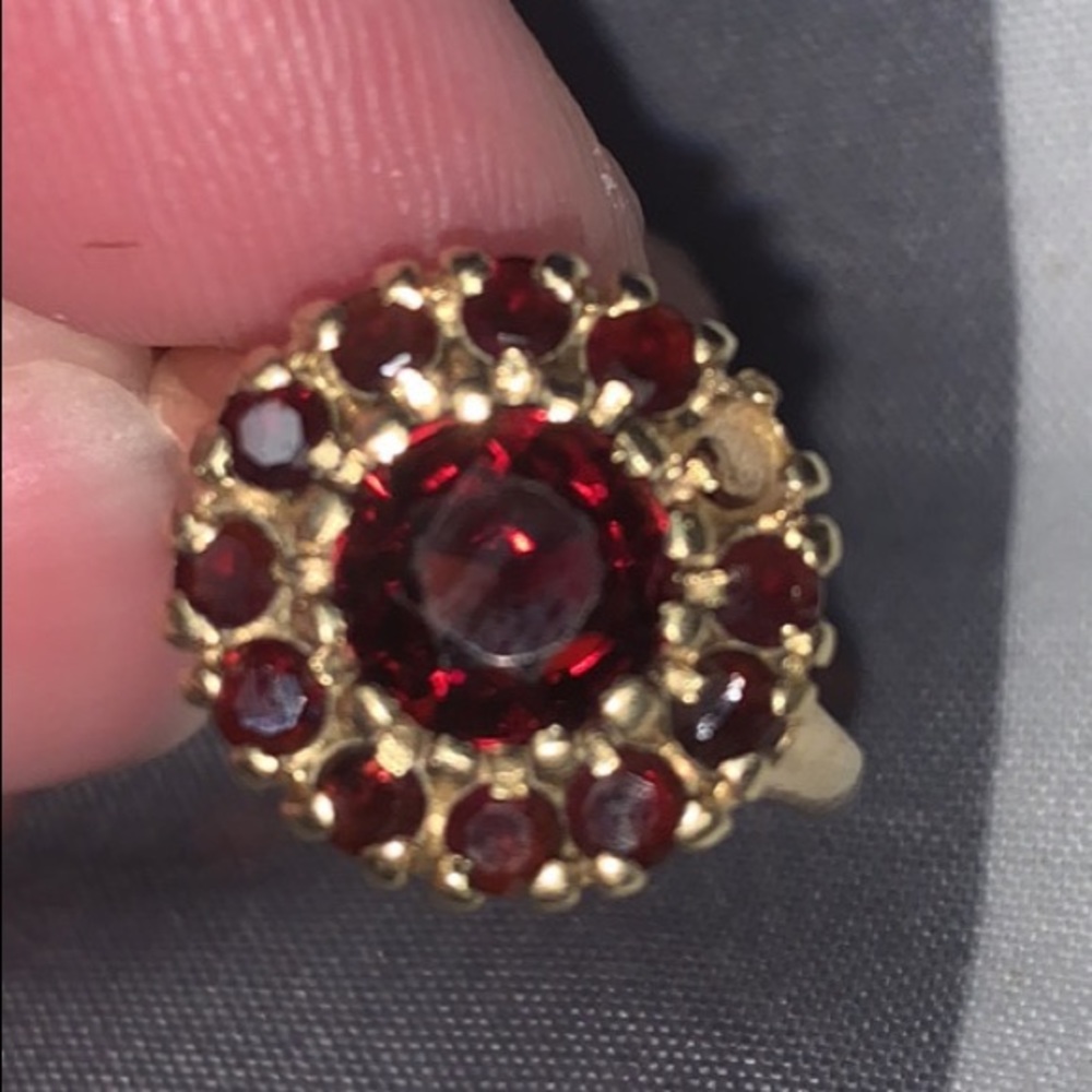 14k Statement Floral Ruby Ring